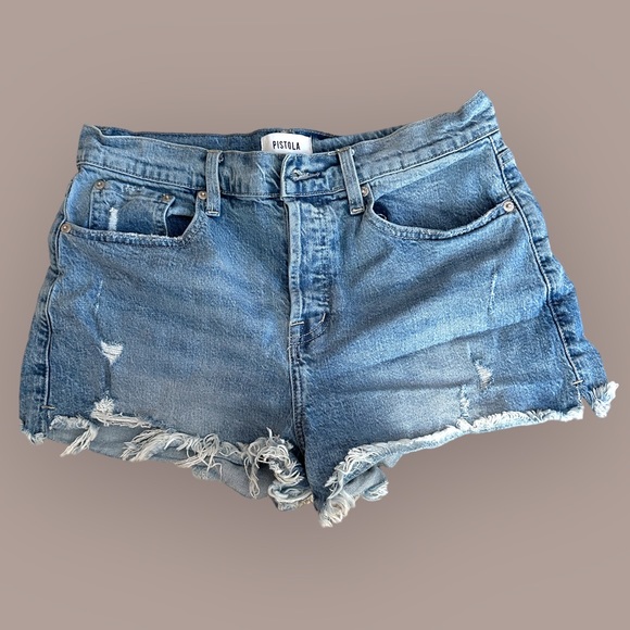 Pistola Nova relaxed High Rise cut off shorts - Picture 1 of 2